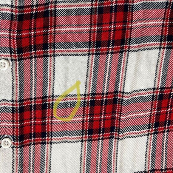 Sneak Peek Oversized Plaid Long-sleeved Button Down Shirt Size Small - Picture 10 of 10